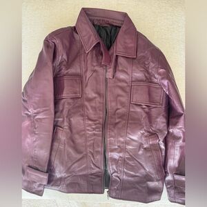 Burgundy Leather Jacket